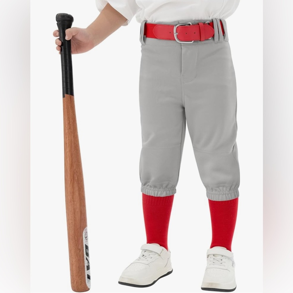 114 NIB Resinta Youth Boys Baseball Pants with Socks and Belt - Size: 12-13‎